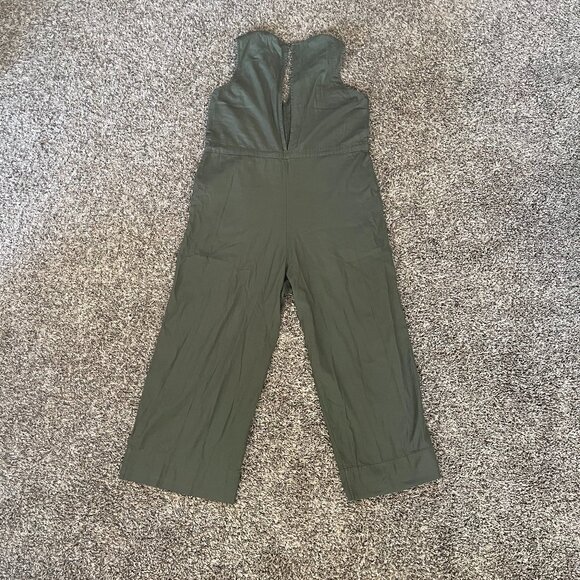 NWOT Ali Golden Slitback Cotton Jumper in Olive - Picture 2 of 4